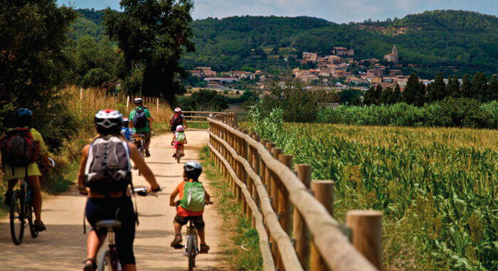 rutas vias verdes costa brava platja aro partaments les palmeres